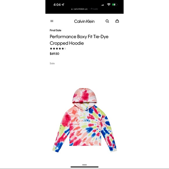 Calvin Klein Cropped hoodie - Picture 2 of 2